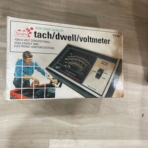 Sears White Tach Dwell Voltmeter Box